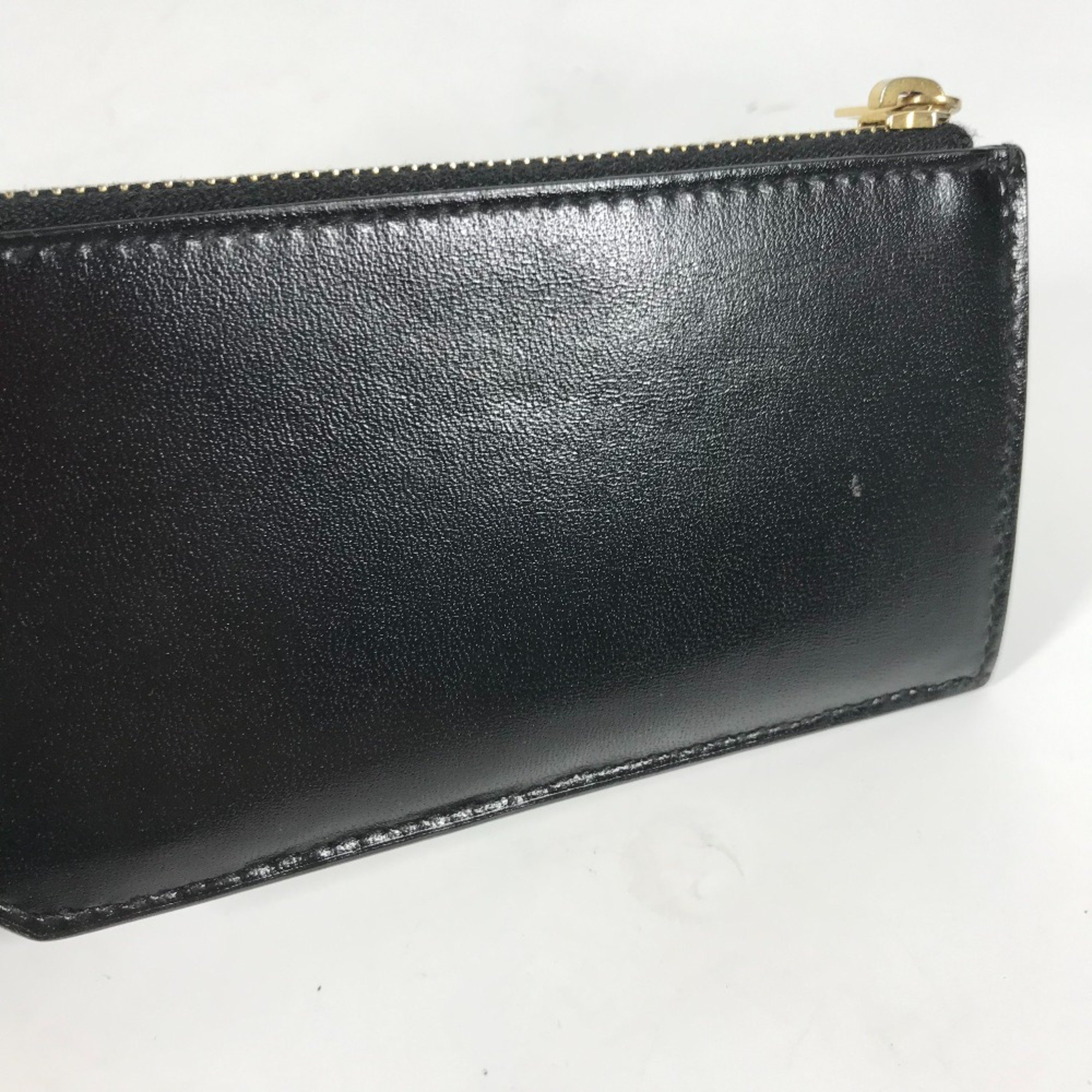 Saint Laurent Paris 631992 Wallet Compact Wallet logo coin purse Black