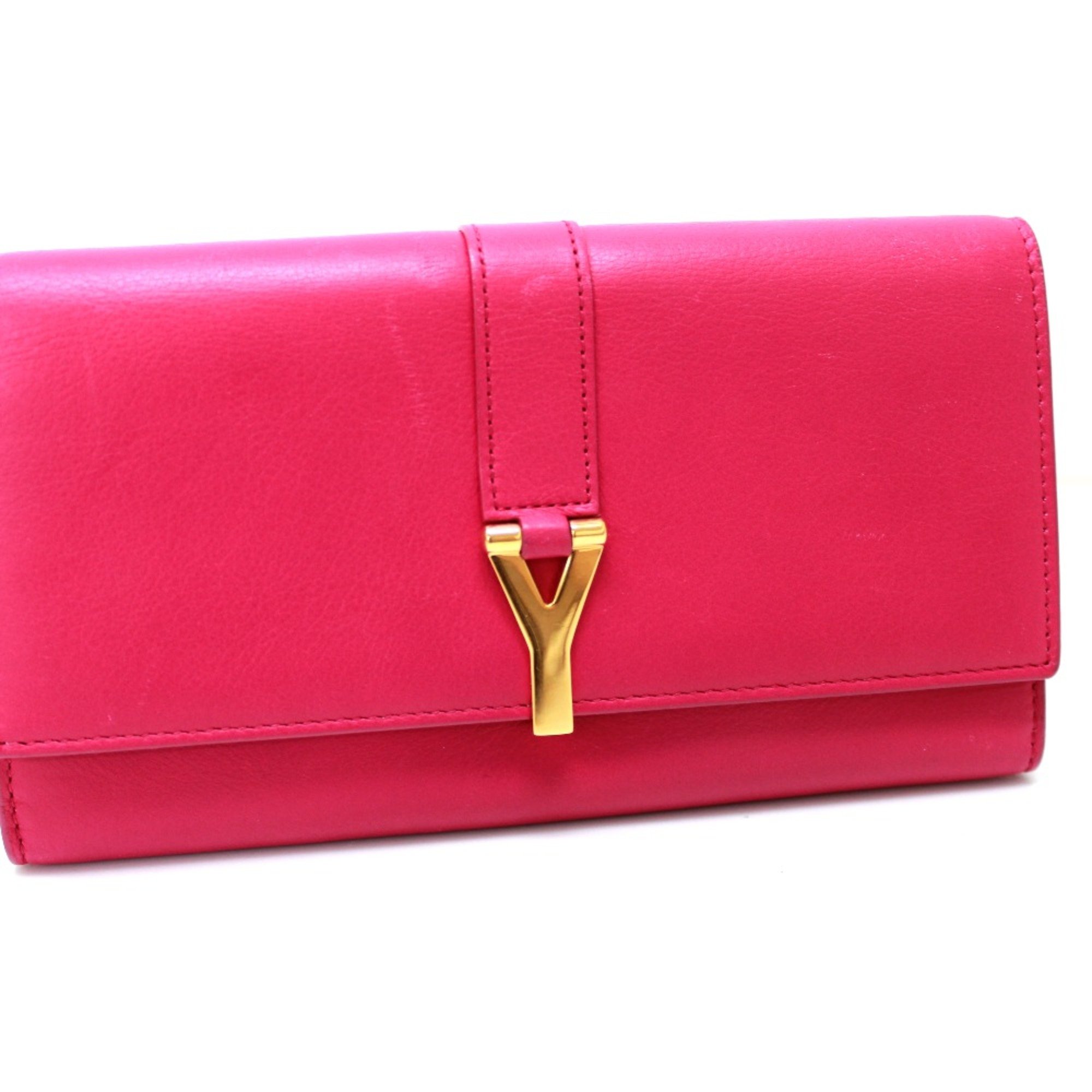 Saint Laurent Paris 314995 Y line Long Wallet pink