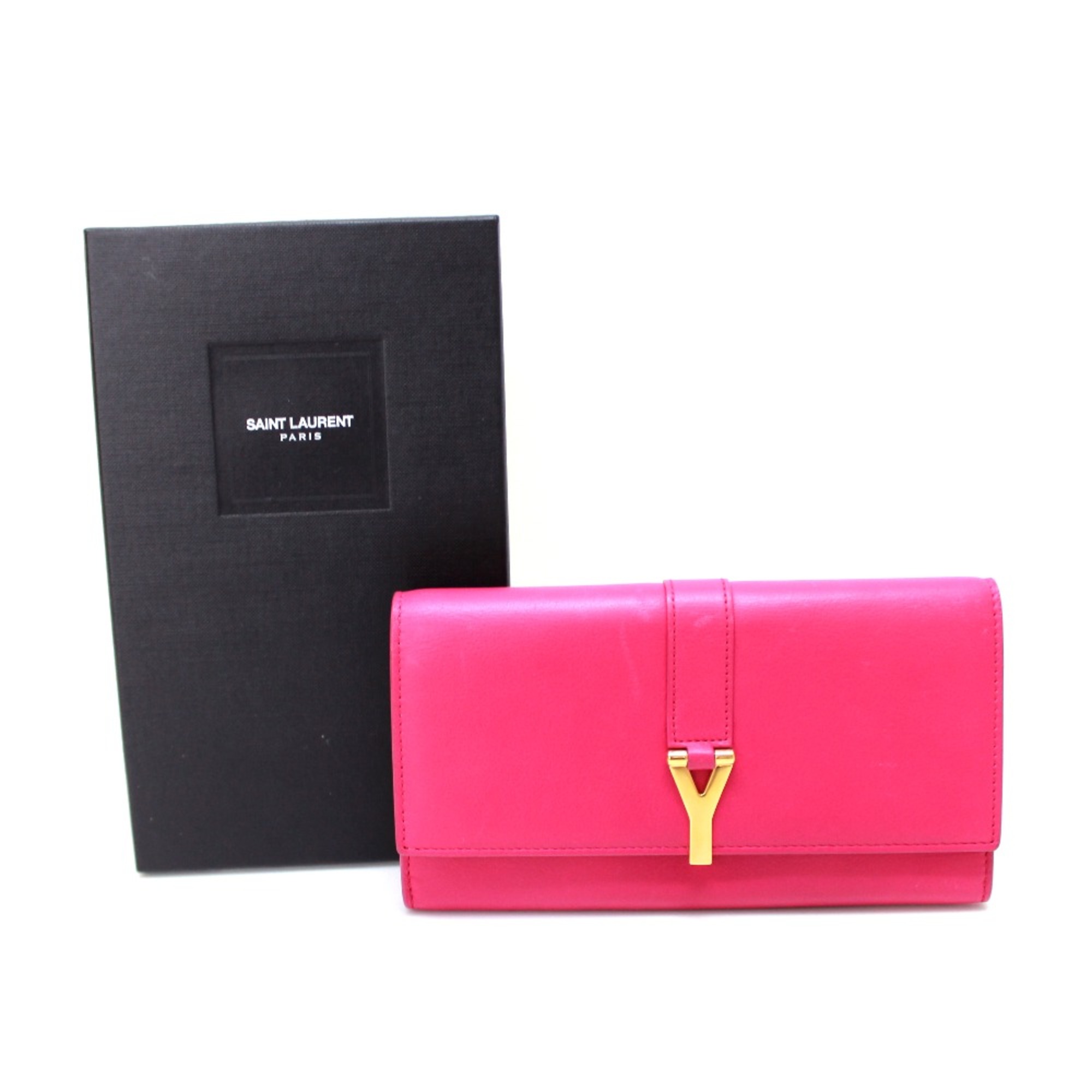 Saint Laurent Paris 314995 Y line Long Wallet pink