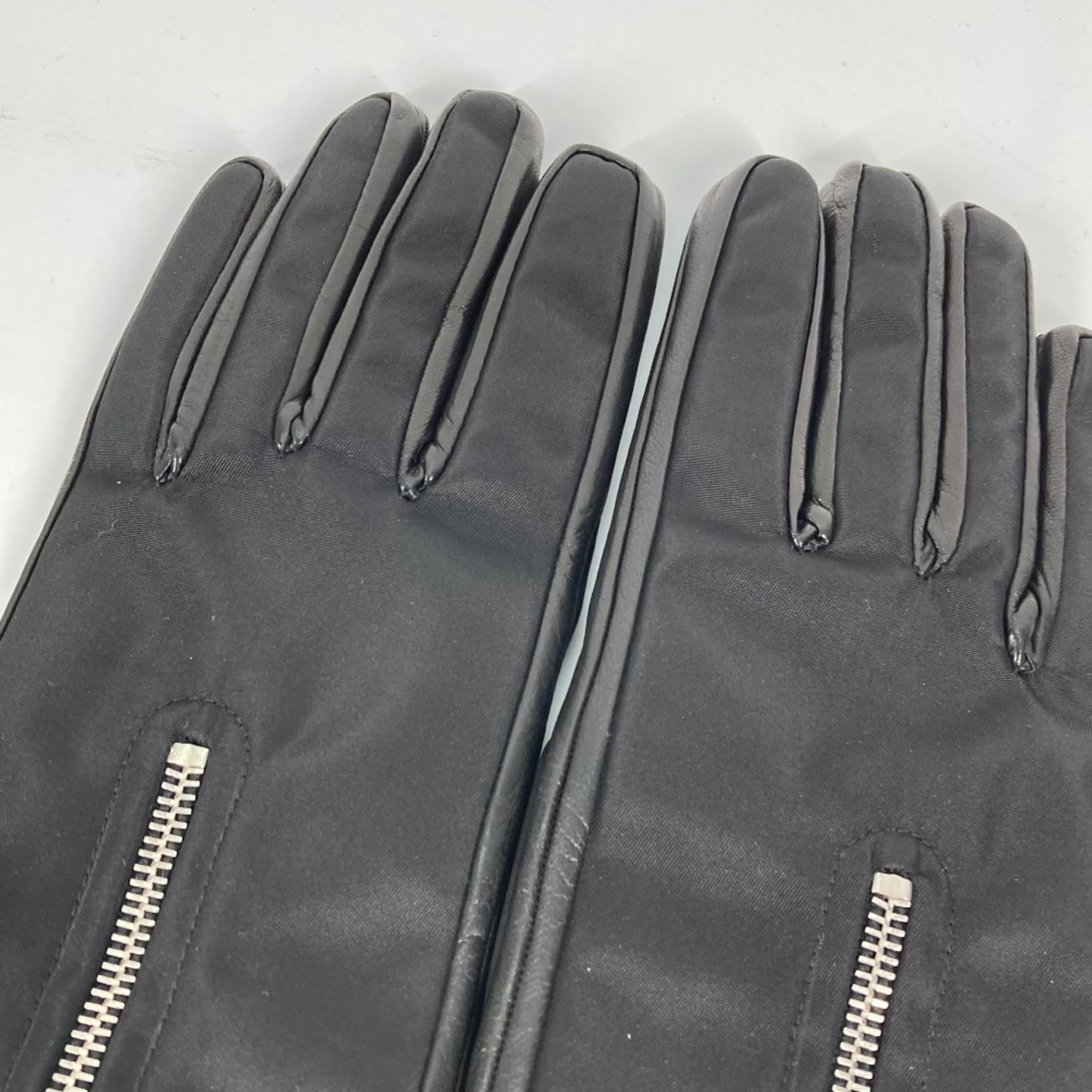 PRADA Zip gloves Black