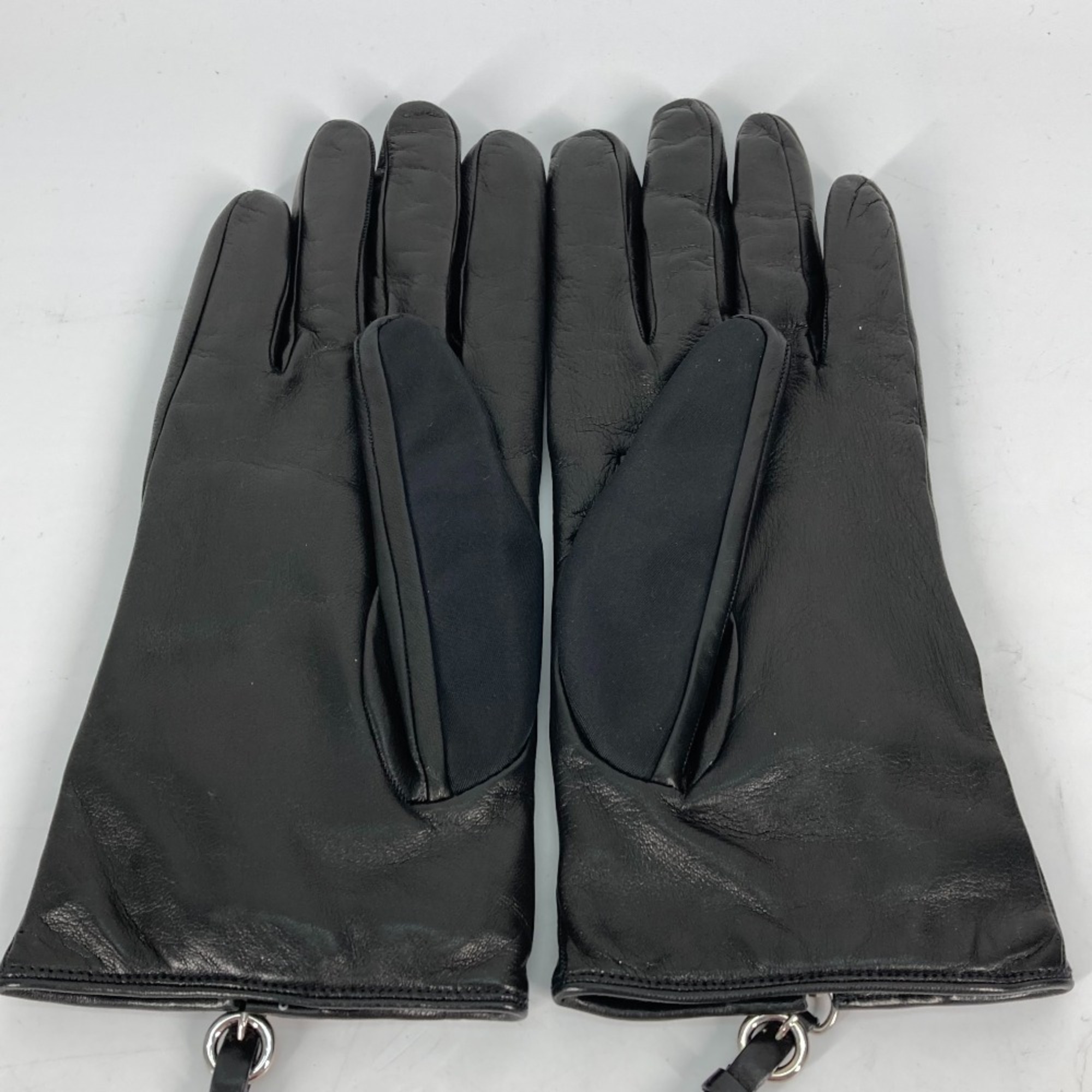 PRADA Zip gloves Black