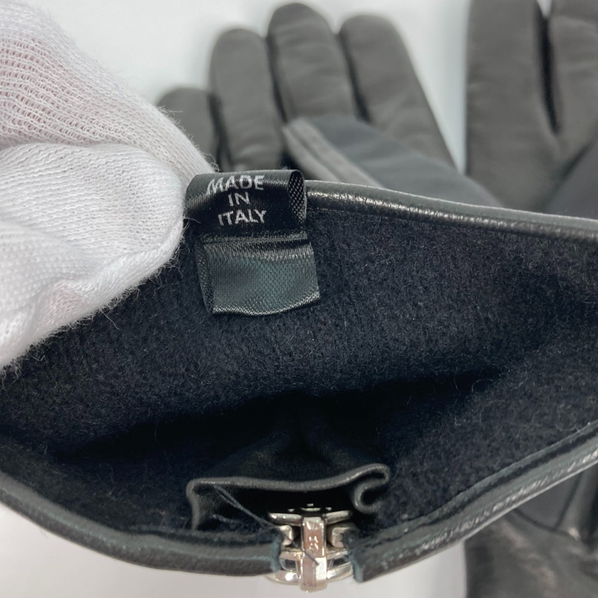 PRADA Zip gloves Black