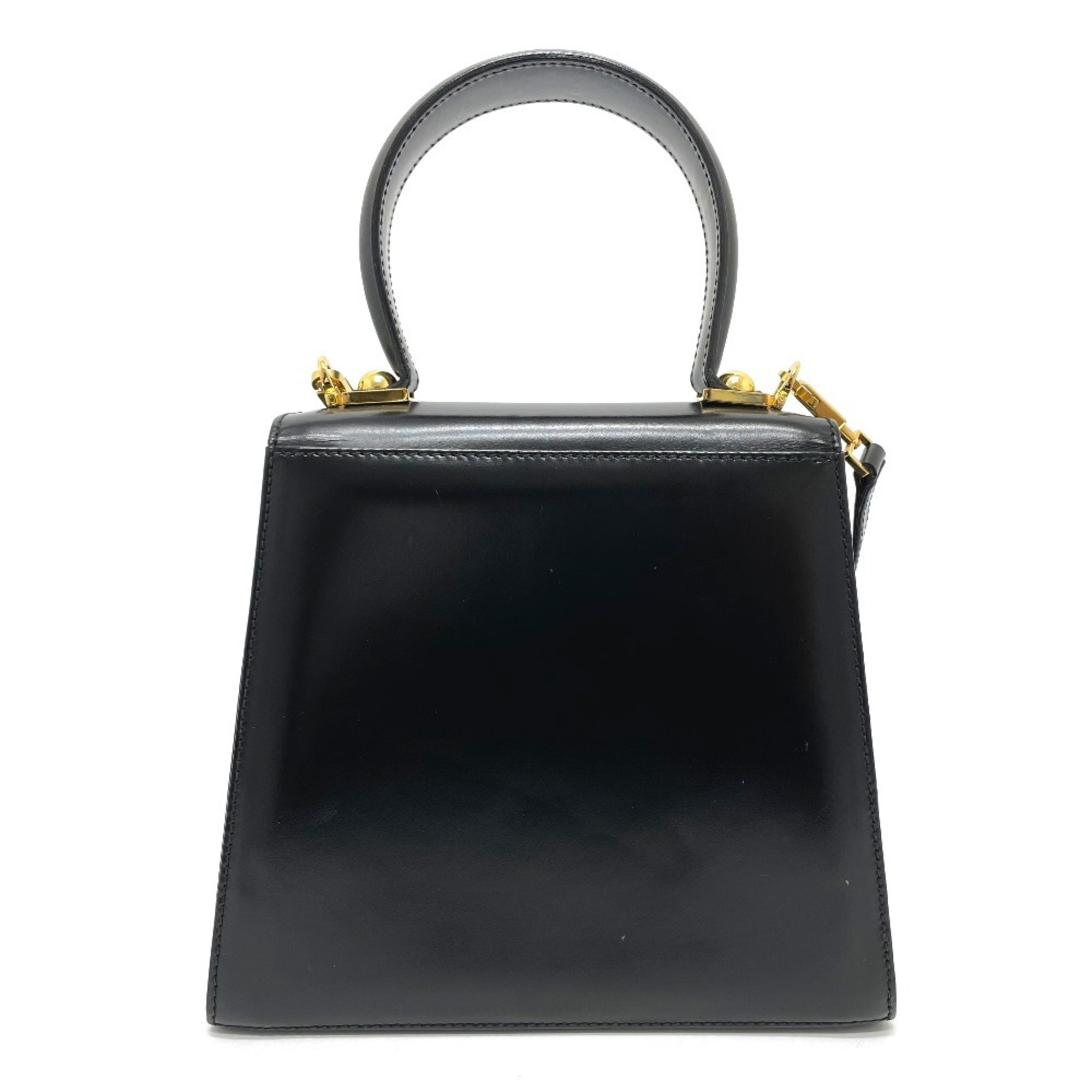 Salvatore Ferragamo AQ-212193 Gancini Bag 2WAY Hand Bag Hand Bag Black GoldHardware