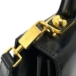 Salvatore Ferragamo AQ-212193 Gancini Bag 2WAY Hand Bag Hand Bag Black GoldHardware