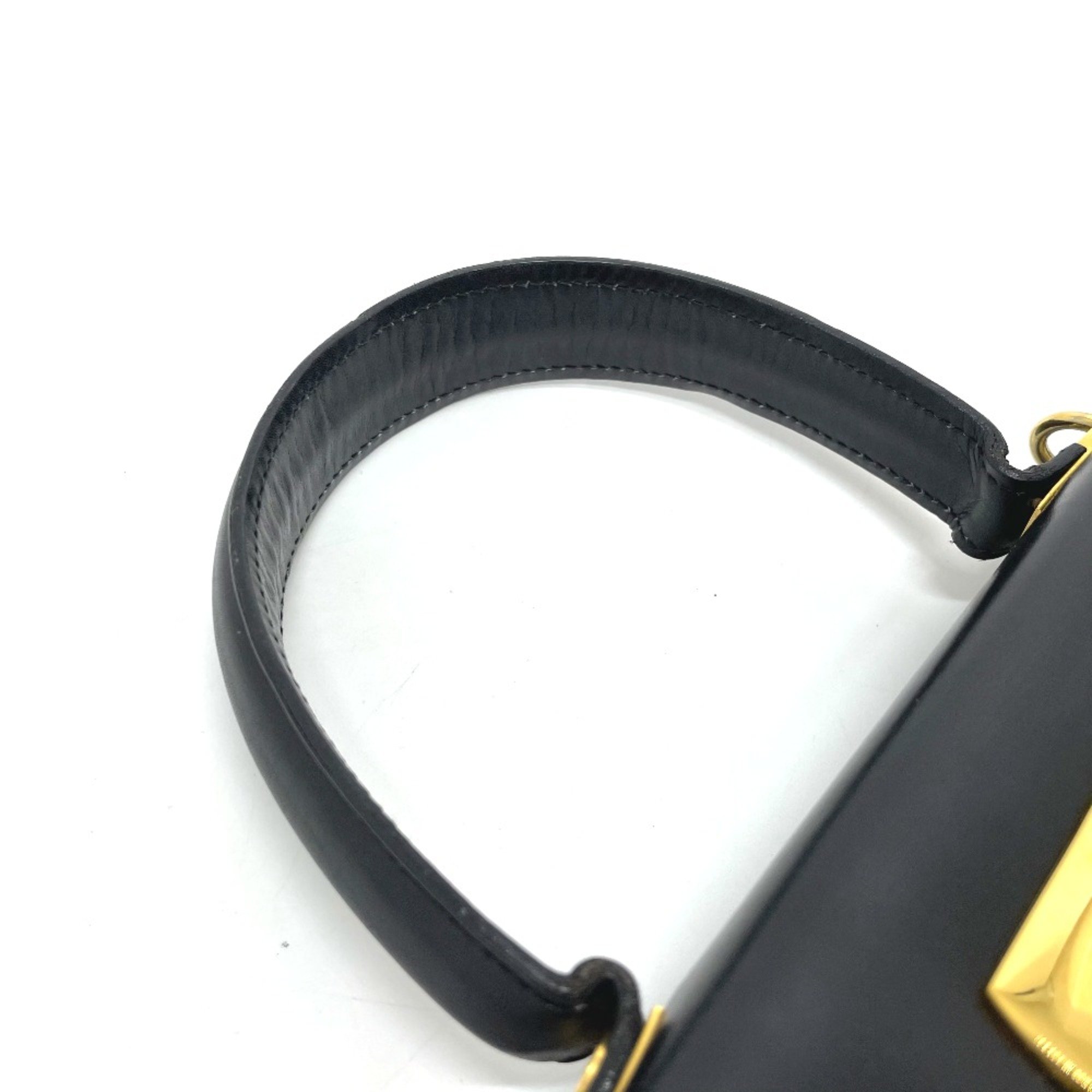 Salvatore Ferragamo O212193 Gancini Bag Crossbody Shoulder Bag Black GoldHardware