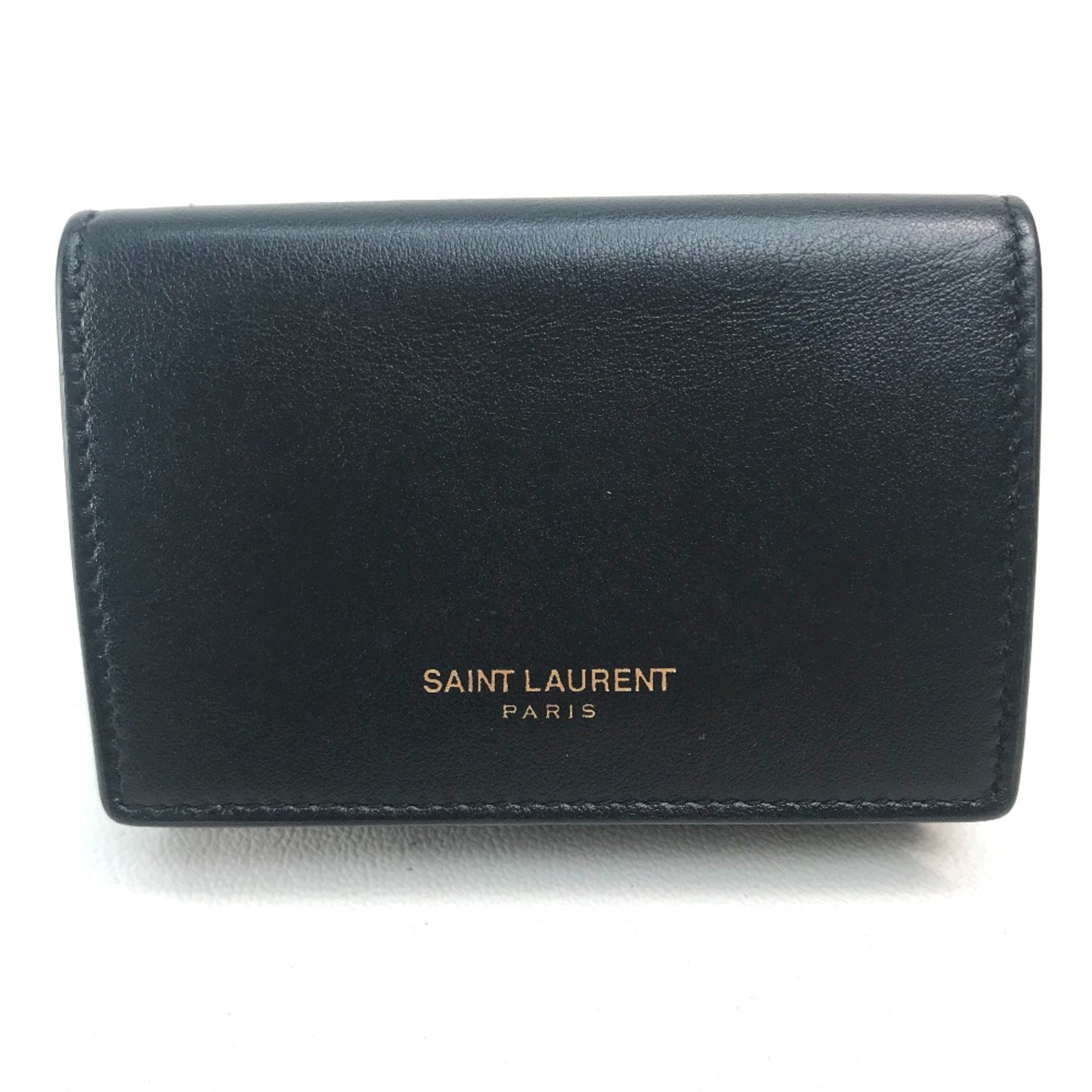 Saint Laurent Paris 459784 Compact wallet Trifold wallet Black