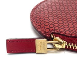 Salvatore Ferragamo Gancini Mirror case coin purse Red