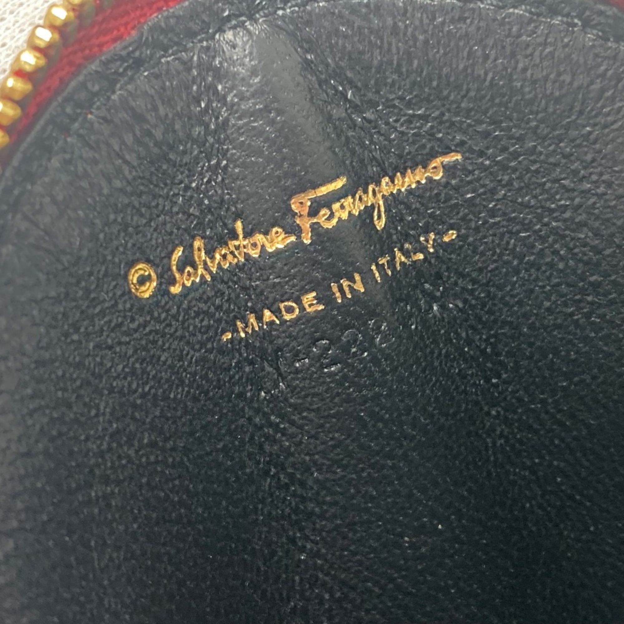 Salvatore Ferragamo Gancini Mirror case coin purse Red