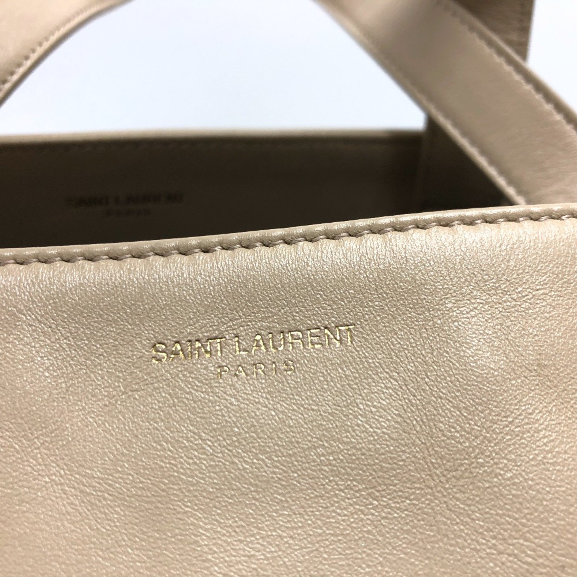 Saint Laurent Paris Bag Tote Bag Beige GoldHardware