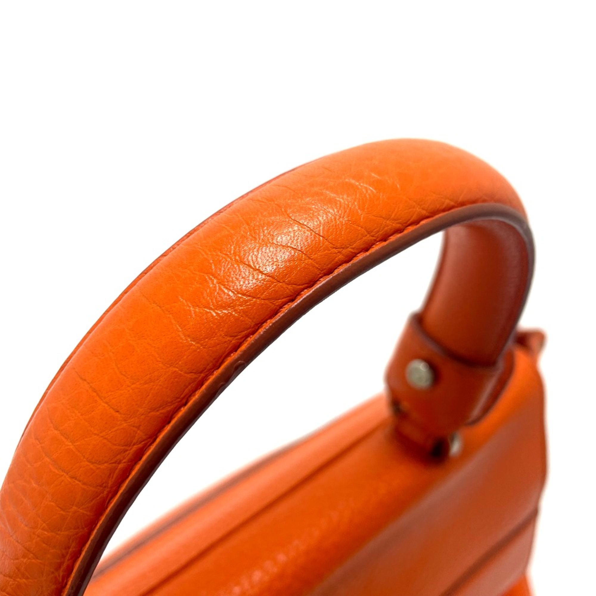 Salvatore Ferragamo A896 Gancini Bag 2WAY Hand Bag Orange