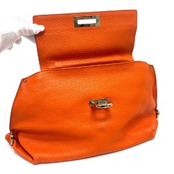 Salvatore Ferragamo A896 Gancini Bag 2WAY Hand Bag Orange