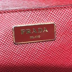 PRADA BN2729 2WAY Bag Shoulder Bag Hand Bag FUOCO Red GoldHardware