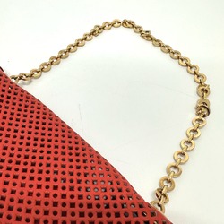 Salvatore Ferragamo Gancini Bag Chain Shoulder Bag Red