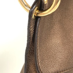 Salvatore Ferragamo Gancini bag one shoulder Hand Bag BronzeBrownBased