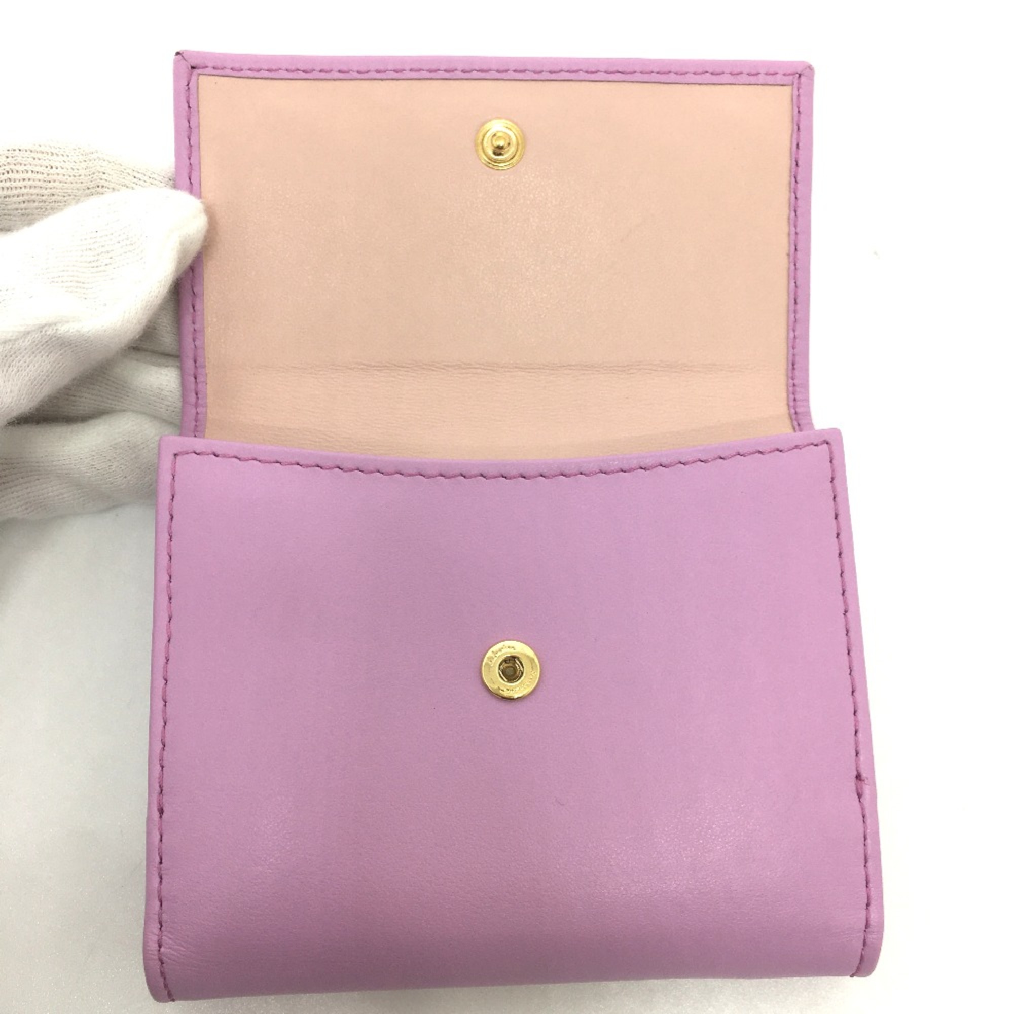 Salvatore Ferragamo Gancini Folded wallet purple