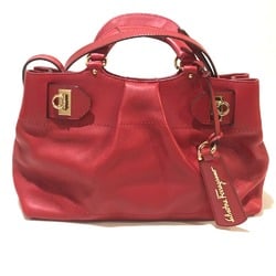 Salvatore Ferragamo DY21 D313 Gancini Bag Hand Bag Shoulder Bag Red