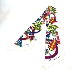 Salvatore Ferragamo Gancini Maxi Scarf Scarf IvoryBased Multicolore