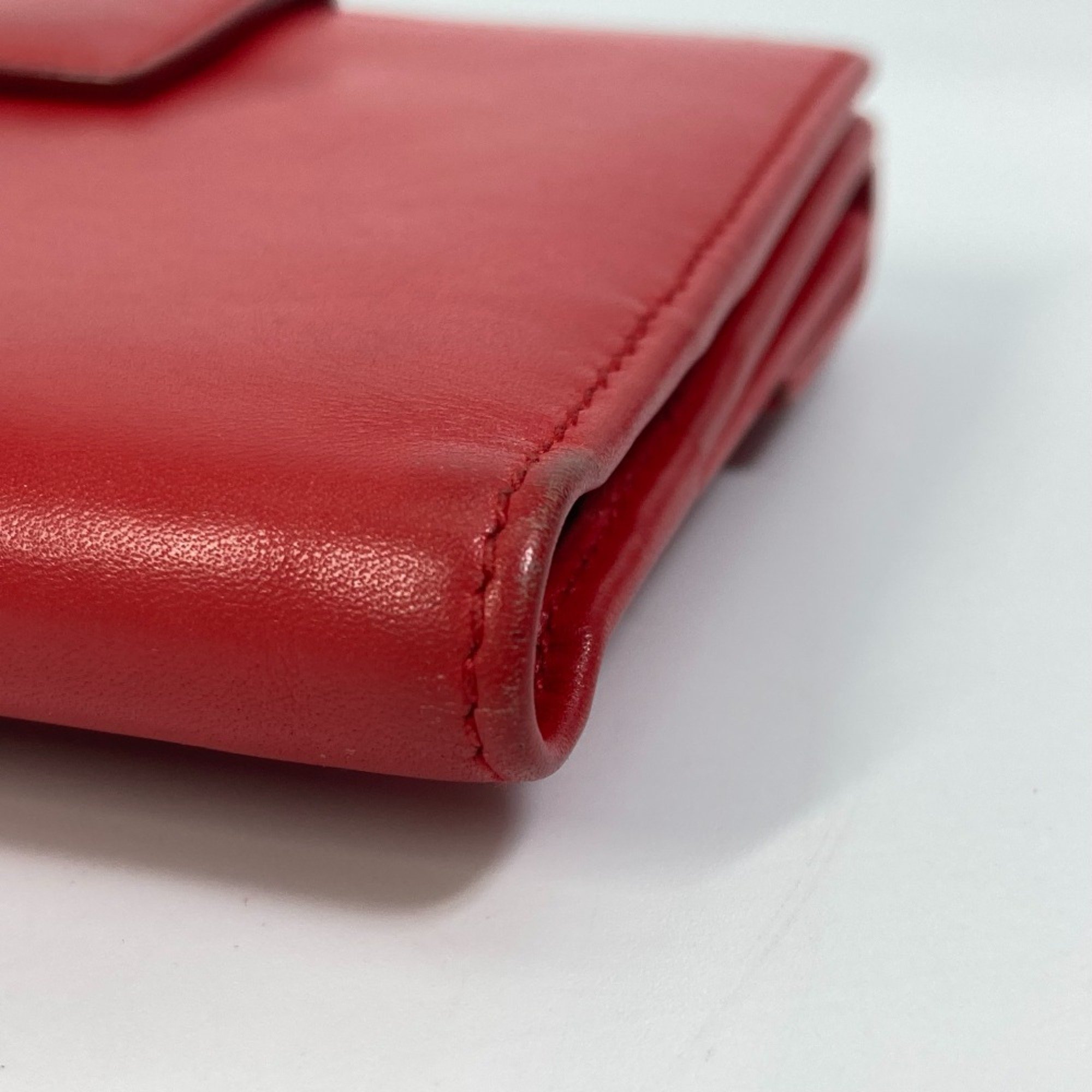 Salvatore Ferragamo Double SnapWallet Folded wallet Red/SilverHardware