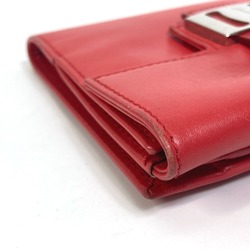 Salvatore Ferragamo Double SnapWallet Folded wallet Red/SilverHardware