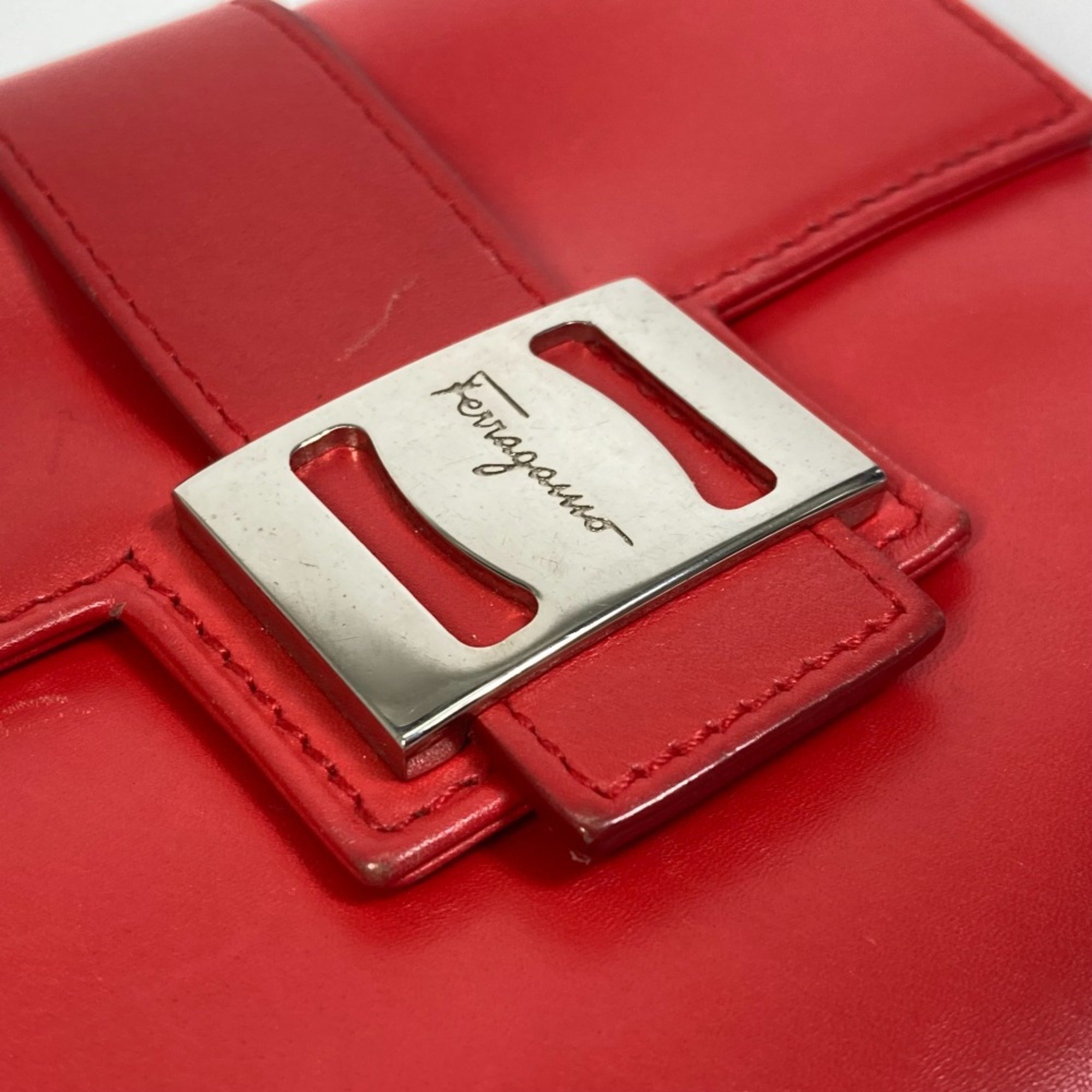 Salvatore Ferragamo Double SnapWallet Folded wallet Red/SilverHardware