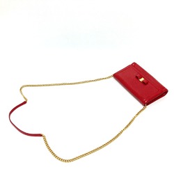 Salvatore Ferragamo Vala Ribbon Bag 2way Pochette Shoulder Bag Red