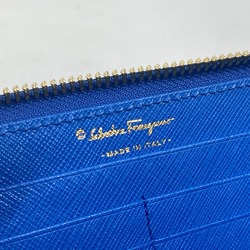 Salvatore Ferragamo 22-C124 Vala L-shaped fastener Long Wallet blue