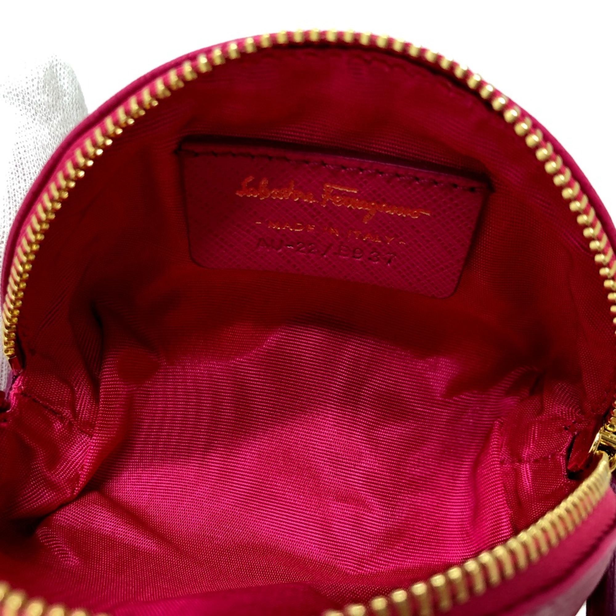 Salvatore Ferragamo Vala Coin Compartment coin purse pink Gold