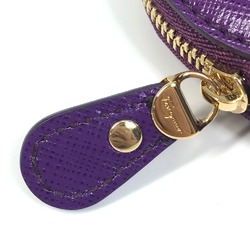 Salvatore Ferragamo AU-22 Gancini Coin Compartment coin purse Purple Based GoldHardware