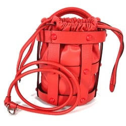 Salvatore Ferragamo Crossbody Bucket-shaped drawstring bag  2-way drawstring Shoulder Bag Red