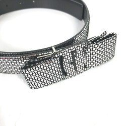 Salvatore Ferragamo metallic belt Black Silver