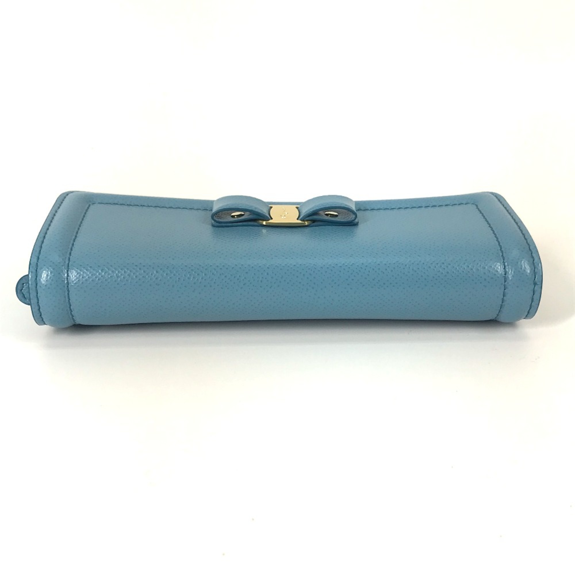 Salvatore Ferragamo 22D154 With pass case Long wallet Long Wallet blue eLADY Globazone