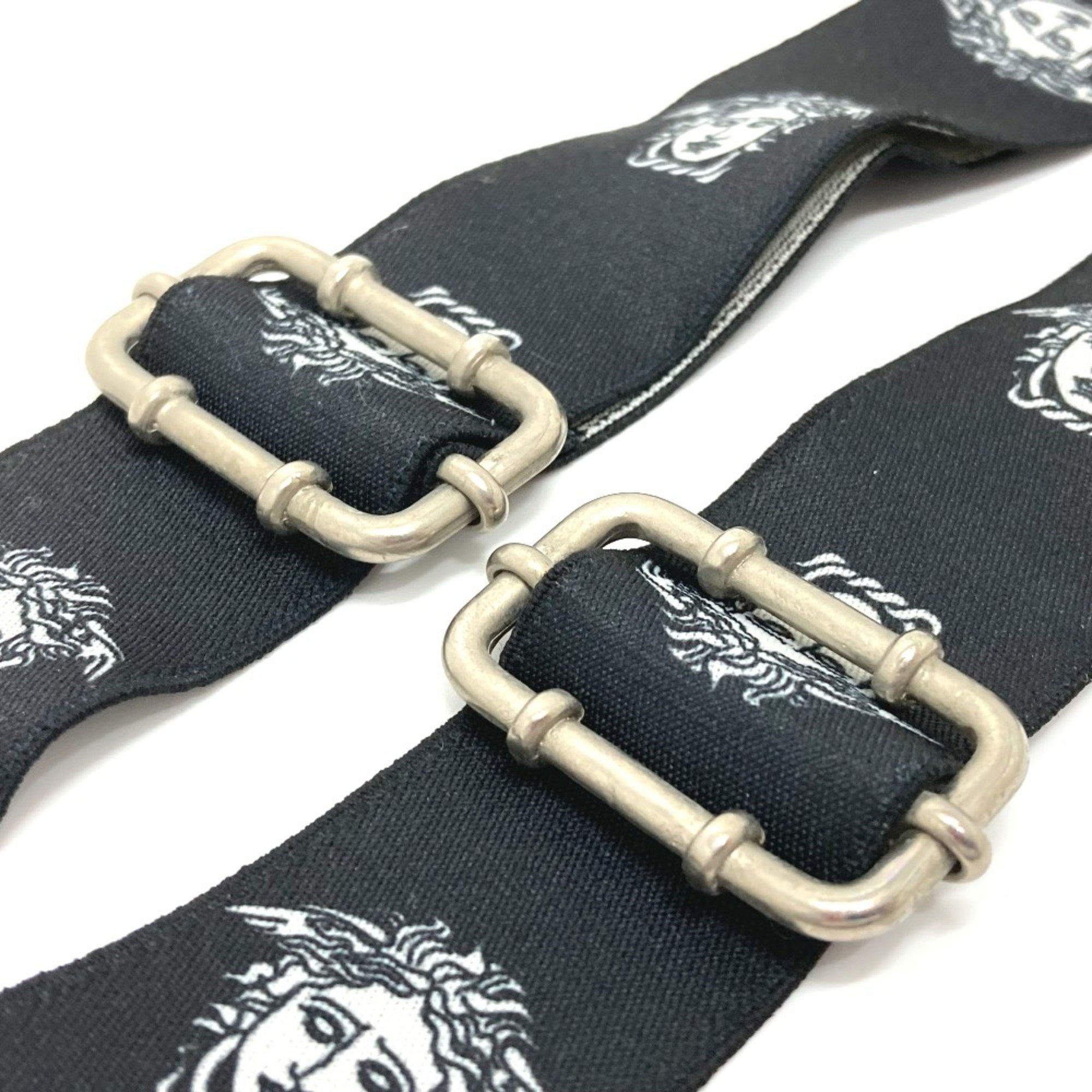 Versace Suspenders trousers hanging fashion accessories belt Black