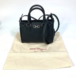 Salvatore Ferragamo 21E235 Gancini Bag 2WAY Shoulder Bag Black