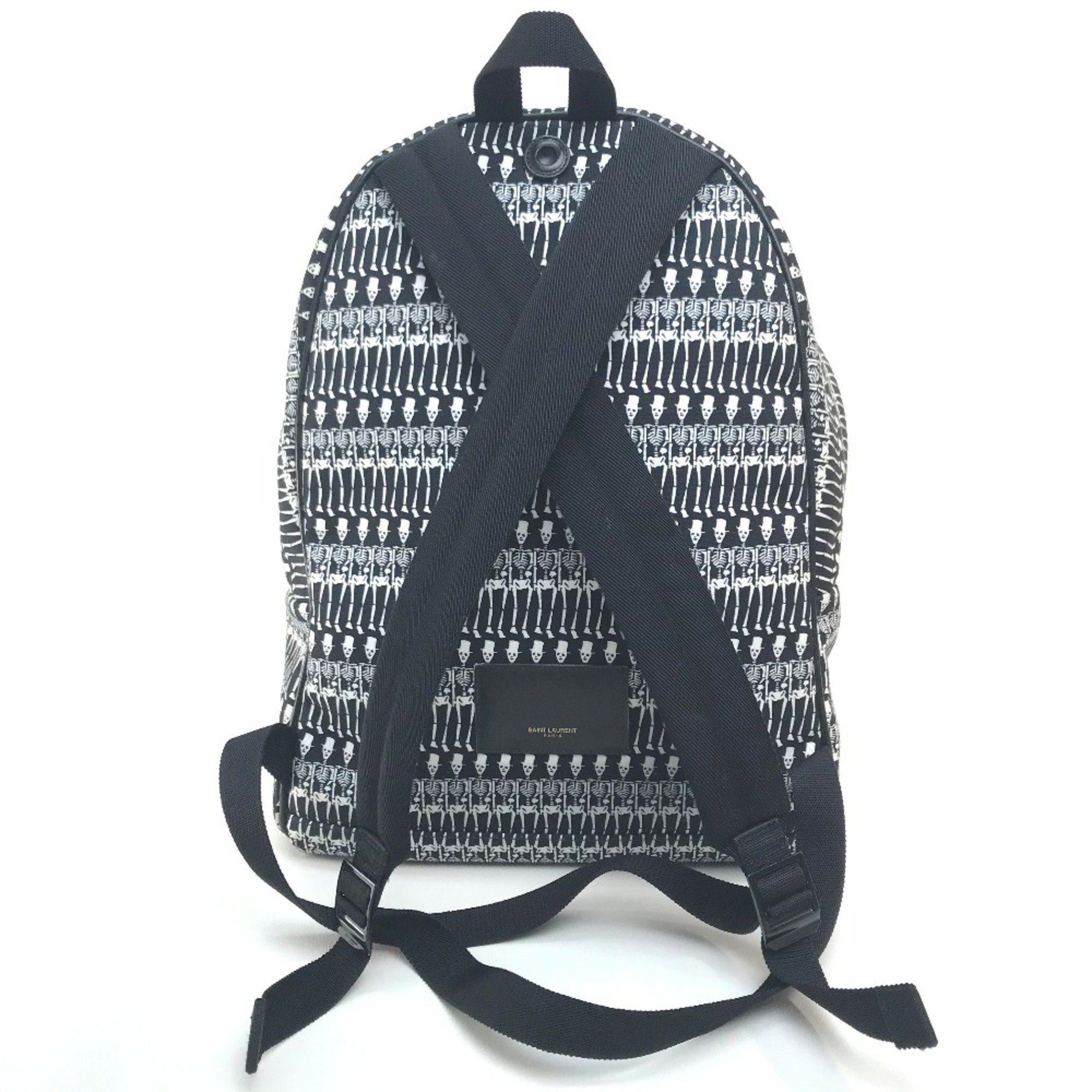 Saint Laurent Paris 435988 Backpack Backpack Black x White