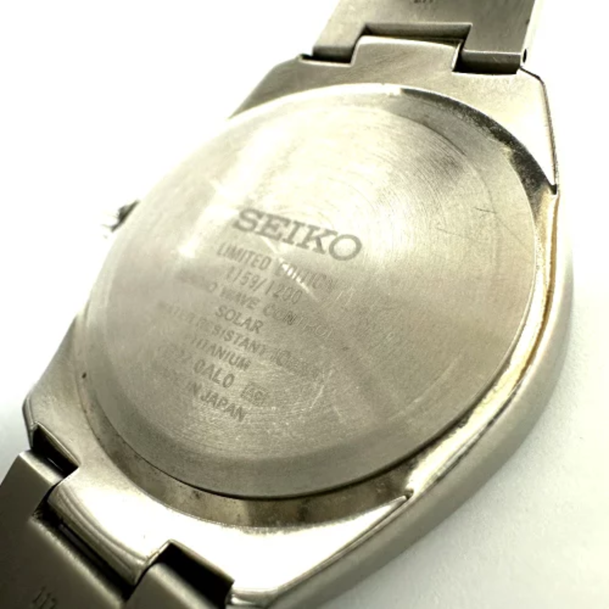 Seiko 7B27-0AL0 Solar radio wave Wristwatch Silver