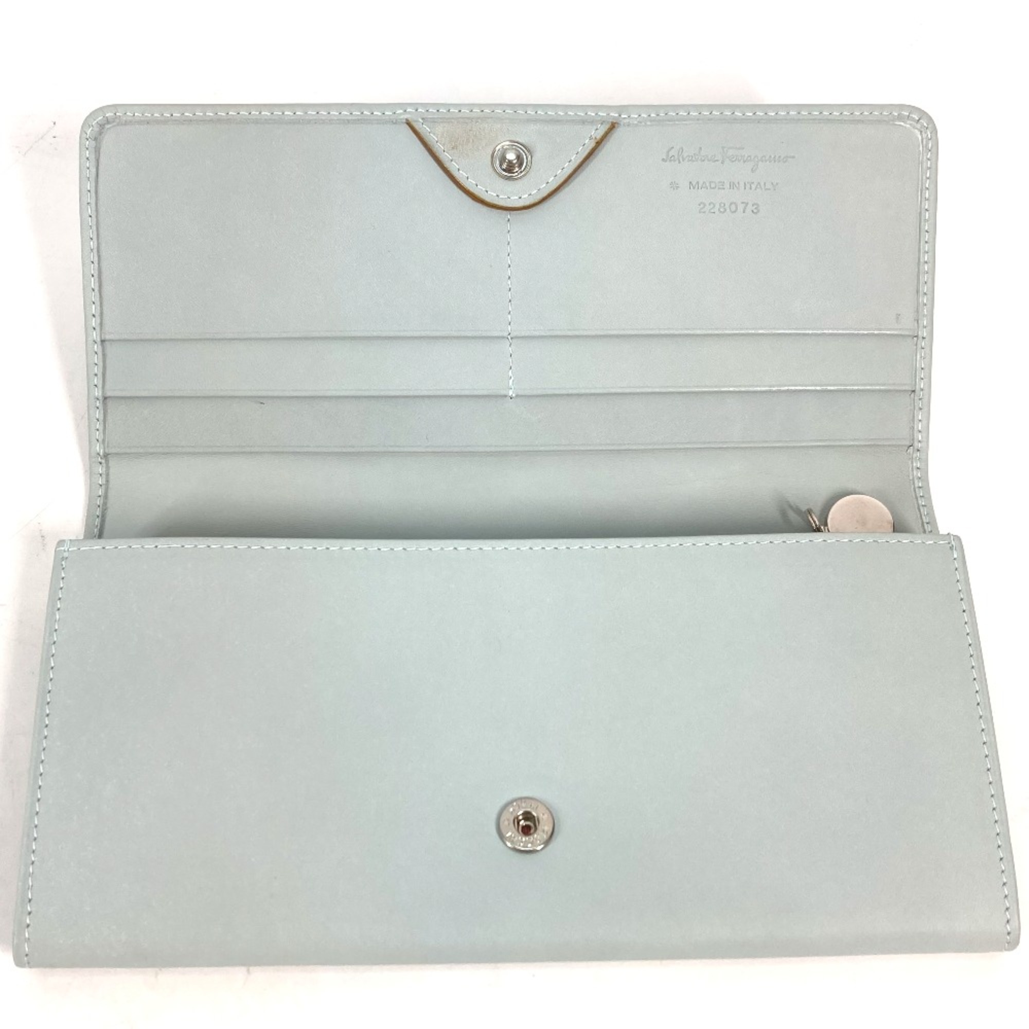 Salvatore Ferragamo Long wallet flap Long Wallet Light blue