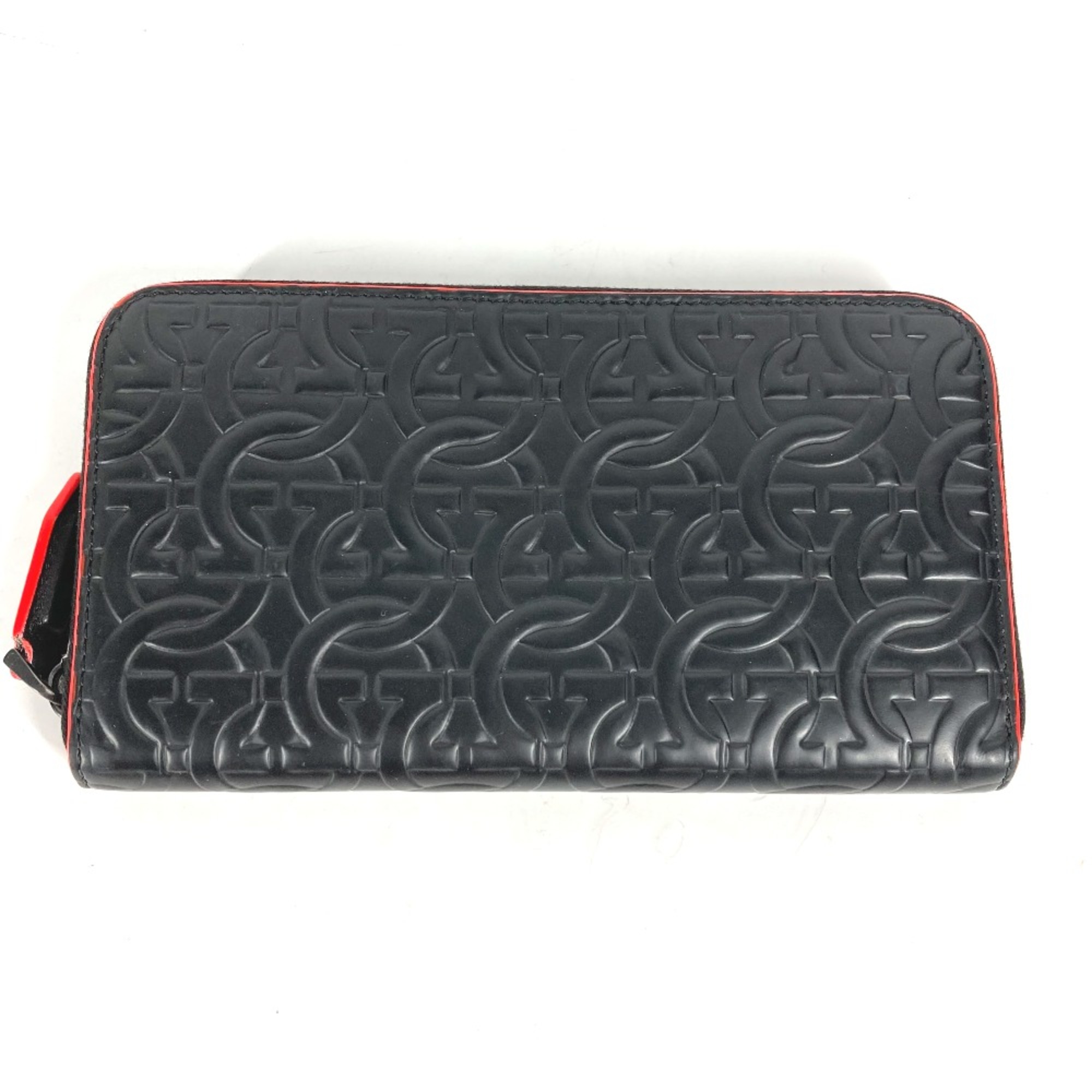 Salvatore Ferragamo Long wallet Zip Around Long Wallet Black Red