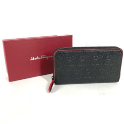 Salvatore Ferragamo Long wallet Zip Around Long Wallet Black Red