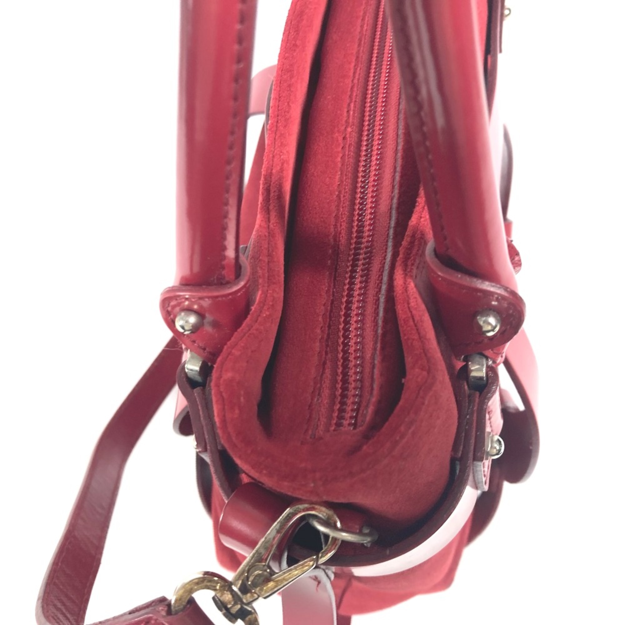 Salvatore Ferragamo 2WAY Bag Shoulder Bag Hand Bag Tote Bag Red