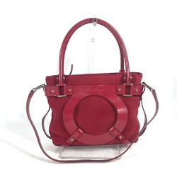 Salvatore Ferragamo 2WAY Bag Shoulder Bag Hand Bag Tote Bag Red