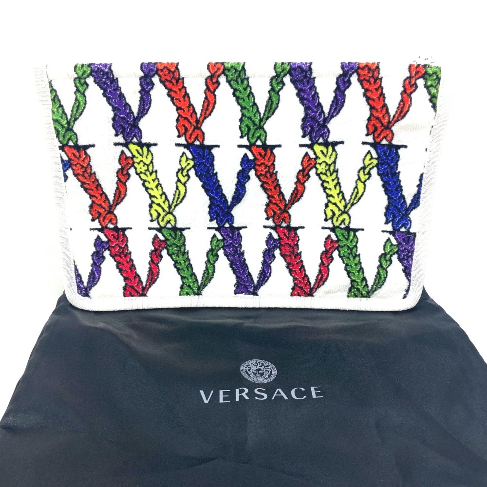 Versace Pouch Clutch bag White Multicolore