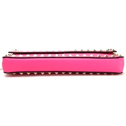 Valentino-Galavani With bangle chain Clutch bag shocking pink