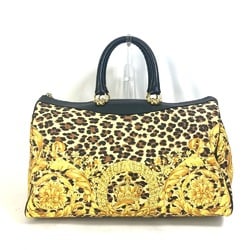 Gianni-Versace vintage Bag Hand Bag Duffle Bag yellow Black