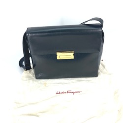 Salvatore Ferragamo bag shawl with flap Shoulder Bag Black Gold