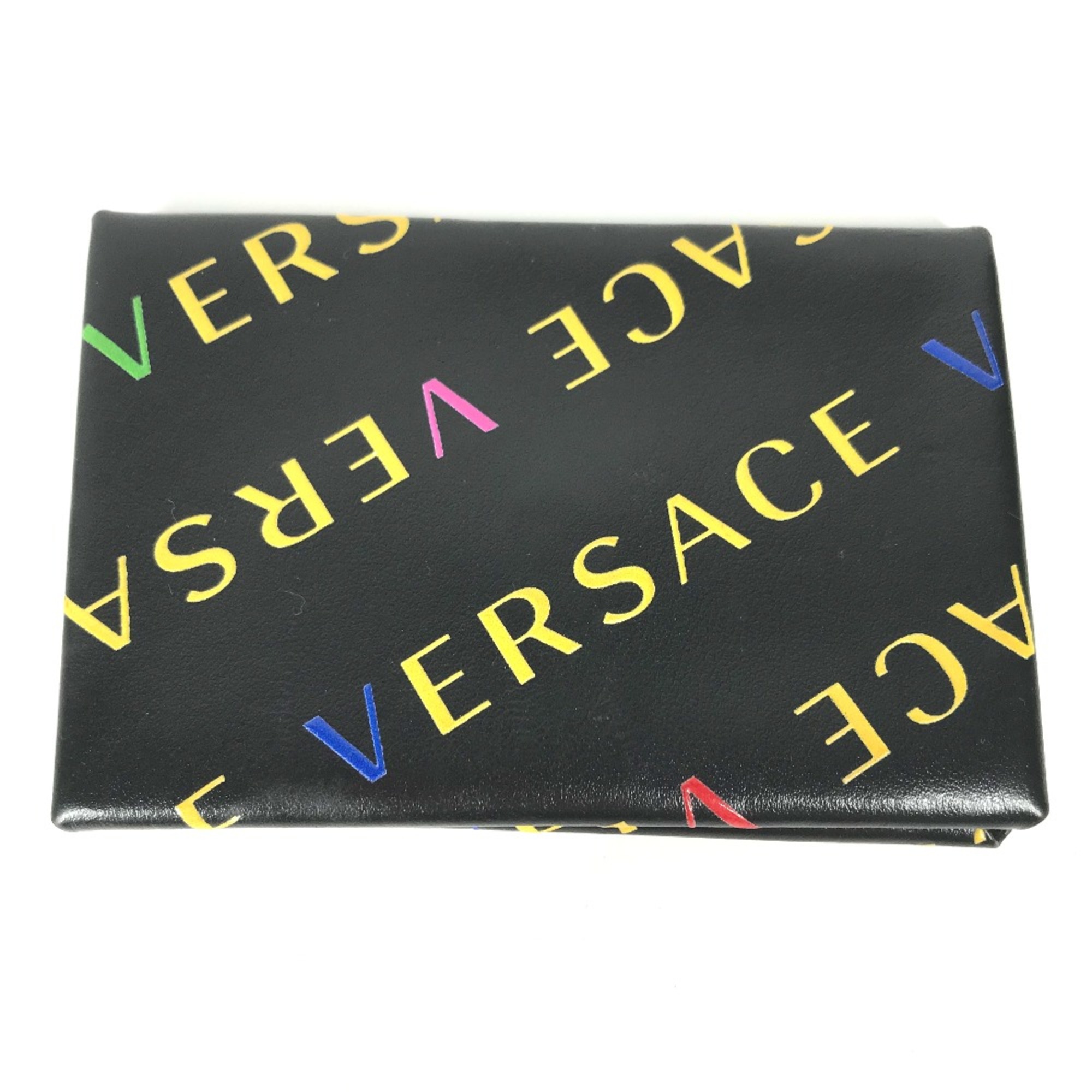 Versace Two fold Business Card Holder Pass Case Card Case Multicolore