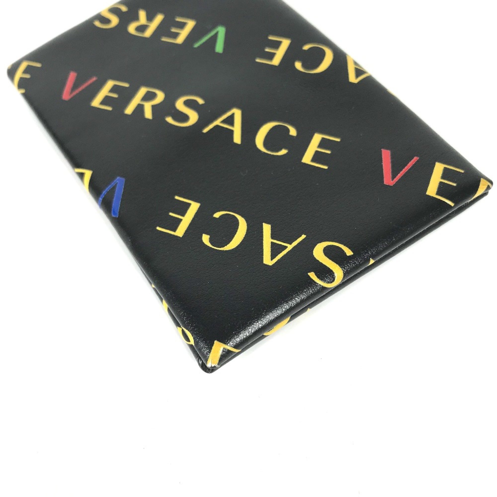 Versace Two fold Business Card Holder Pass Case Card Case Multicolore