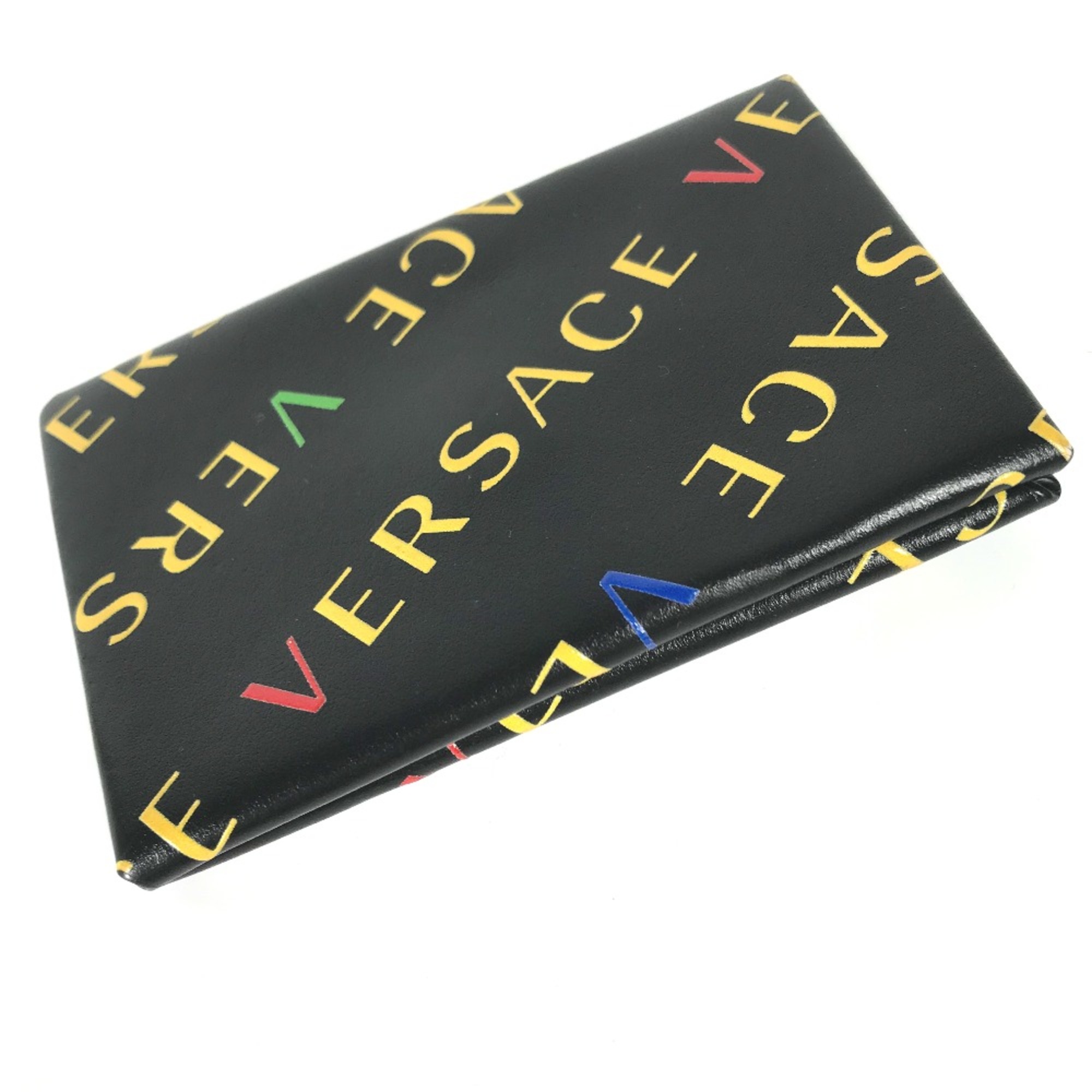 Versace Two fold Business Card Holder Pass Case Card Case Multicolore