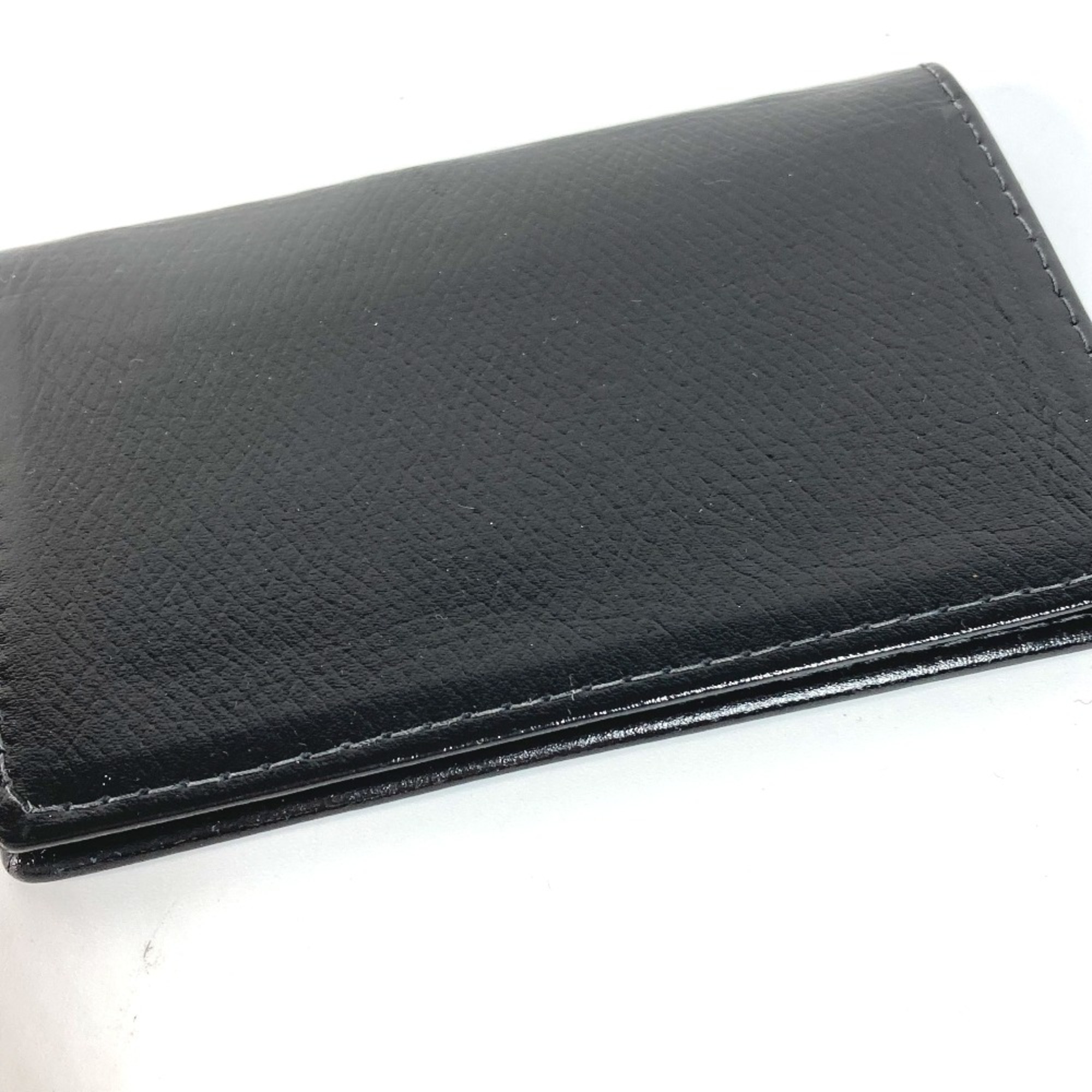 TIFFANY&Co. Business Card Holder Pass Case Folded Card Case Black