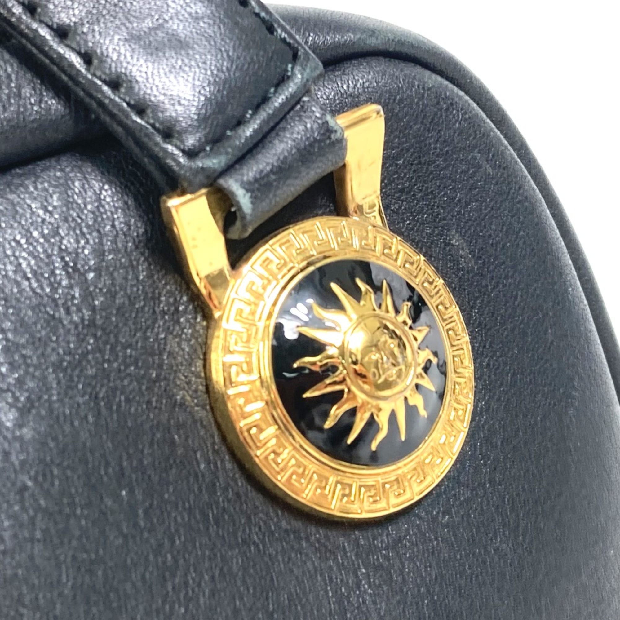 Versace Mini bag Bag Sunburst Hand Bag Black GoldHardware