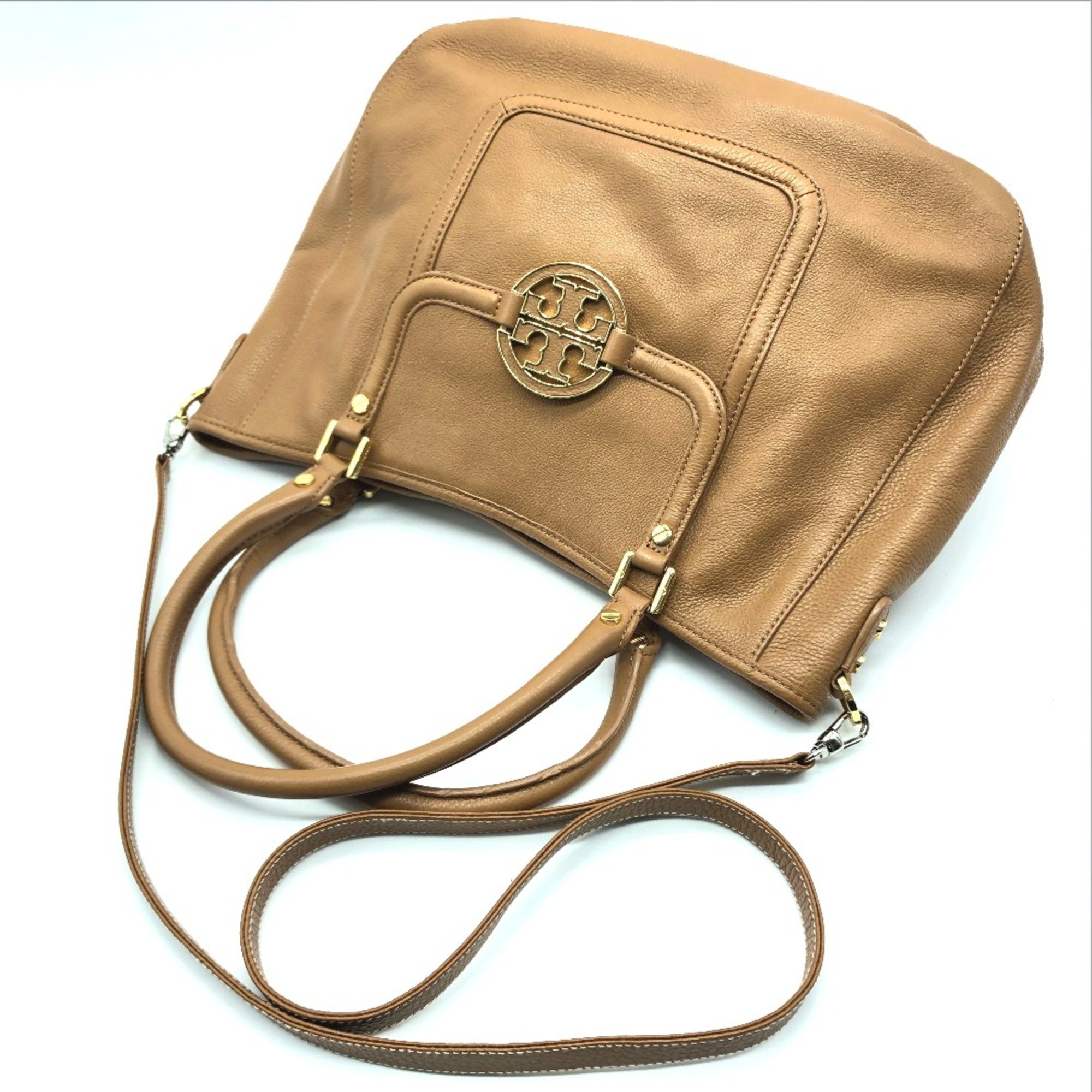 Tory Burch Amanda Bag Shoulder Bag Tote Bag Camel Brown